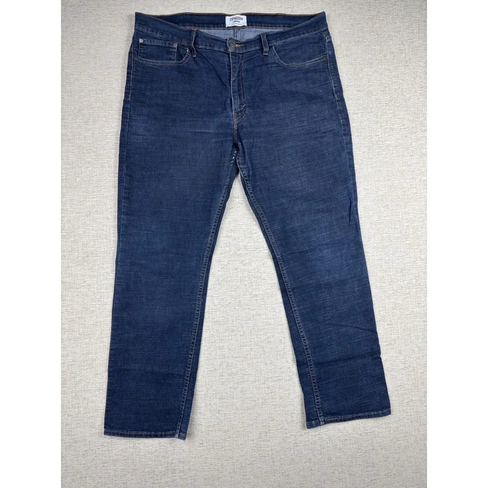 Denizen from Levi's 218 Mens 38x30 Straight Fit Dark Wash Jeans